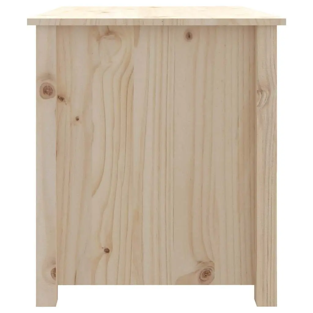 Coffee Table 71x49x55cm Solid Pine Wood Storage Compartments Brown Accent