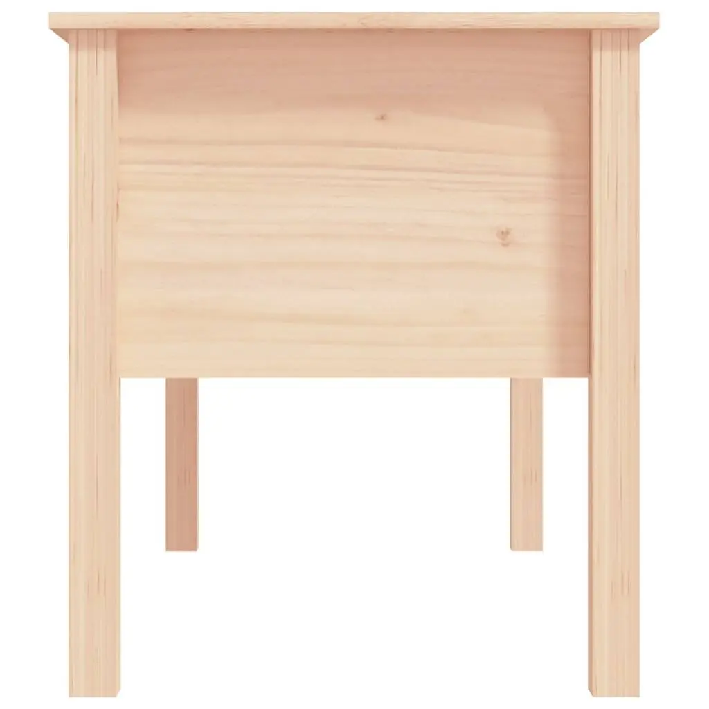 Solid Wood Pine Coffee Table 102x49x55cm Brown Storage Drawers Accent Furniture