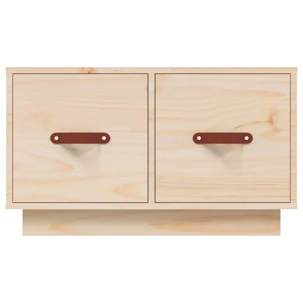 Coffee Table Solid Pine Wood Brown 60x53x35 cm with 2 Drawers for Living Room Storage