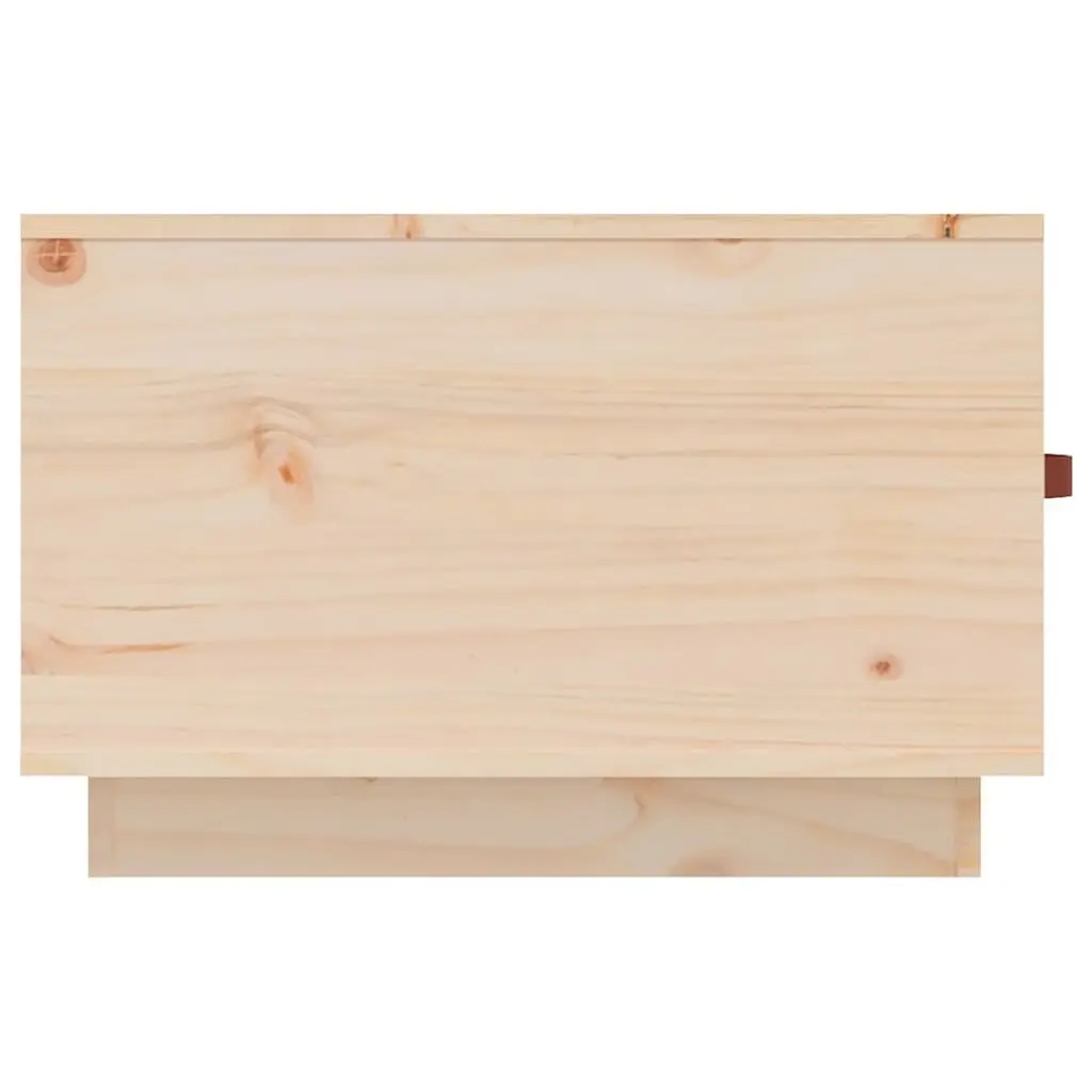 Coffee Table Solid Pine Wood Brown 60x53x35 cm with 2 Drawers for Living Room Storage