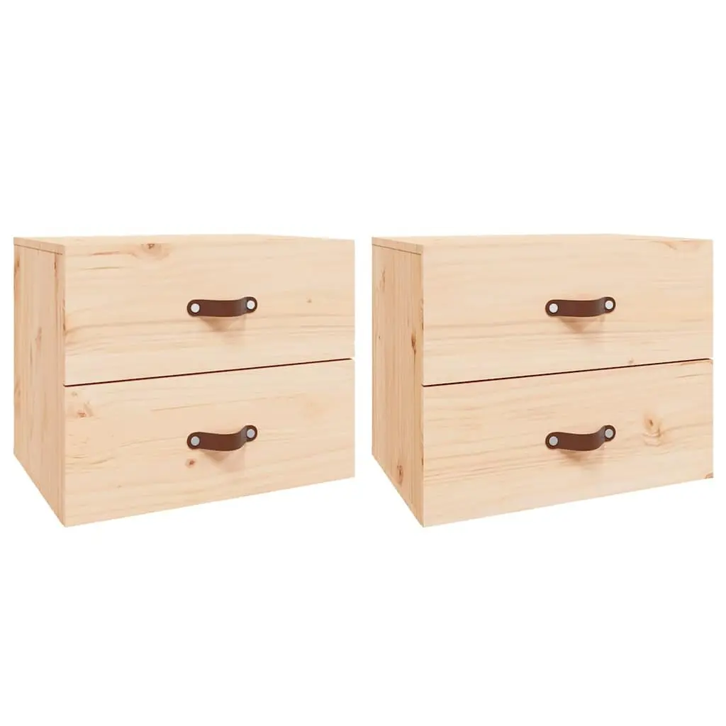 Wall-mounted Bedside Cabinets 2 pcs Brown Storage Cabinet Floating Bedroom