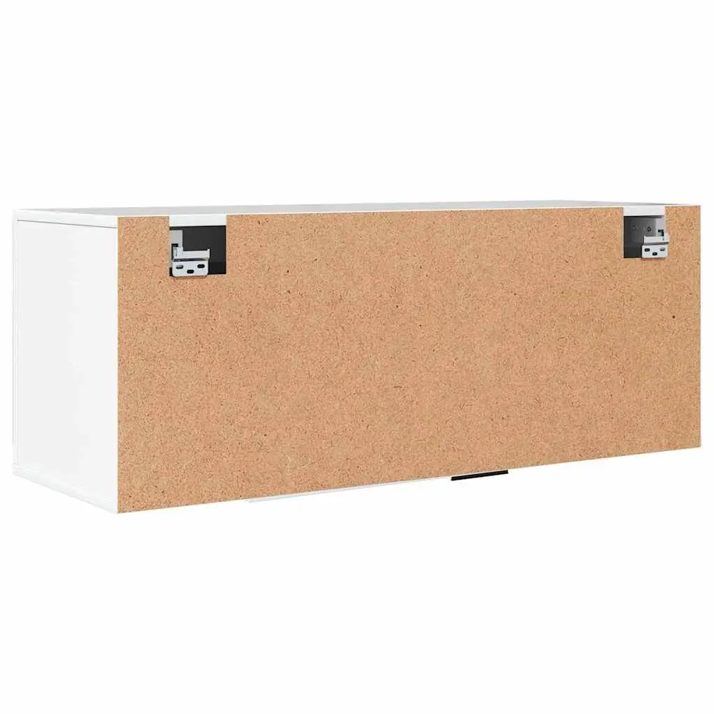 Wall Mounted Shoe Cabinet Engineered Wood 100x35x38 cm White High Gloss