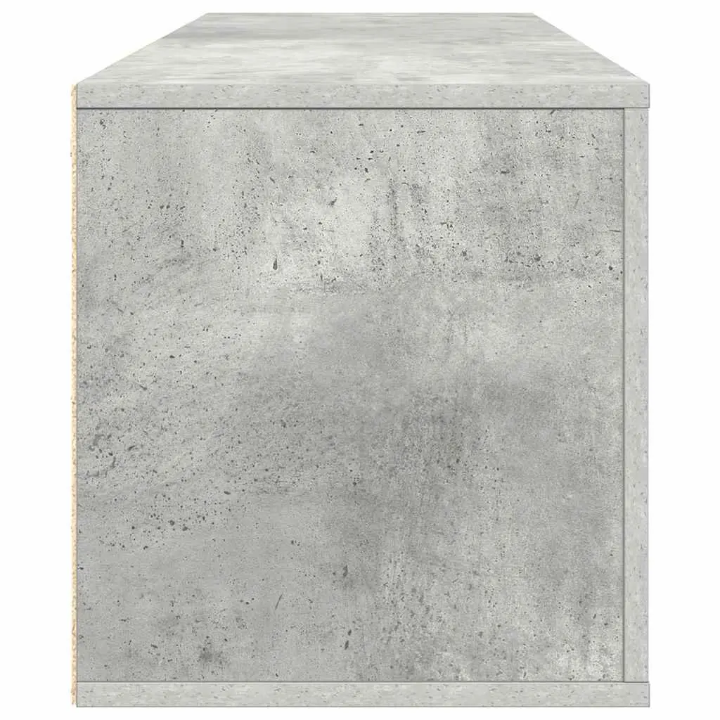 Wall Shoe Cabinet Engineered Wood 100 x 35 x 38 cm Grey Compact Storage Organiser Drop-Down Door
