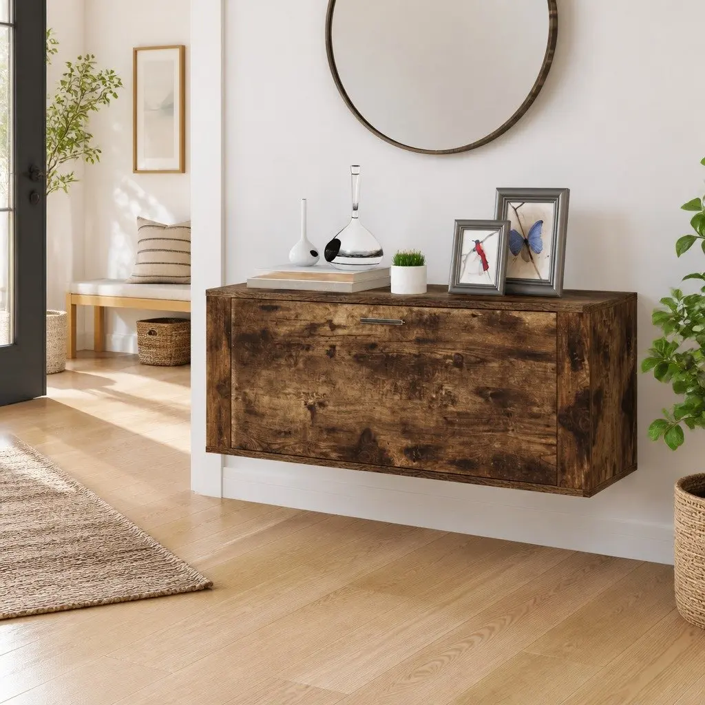 Wall-Mounted Shoe Cabinet for Home Use