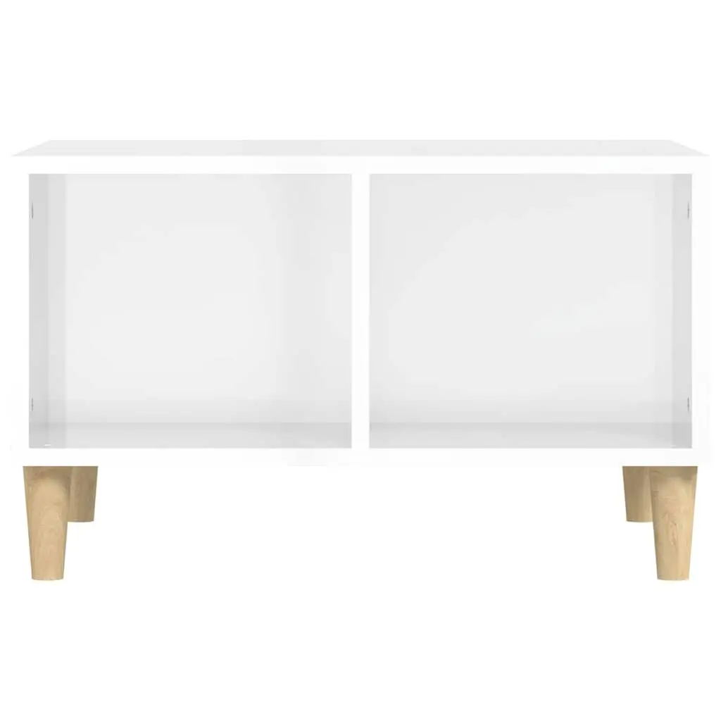 Coffee Table Engineered Wood High Gloss 60x50x36.5 cm White