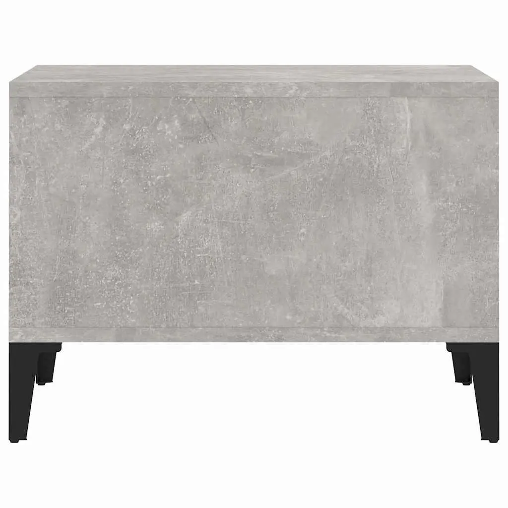 Coffee Table Engineered Wood Grey Industrial Style 60W x 50D x 36.5H cm Metal Feet