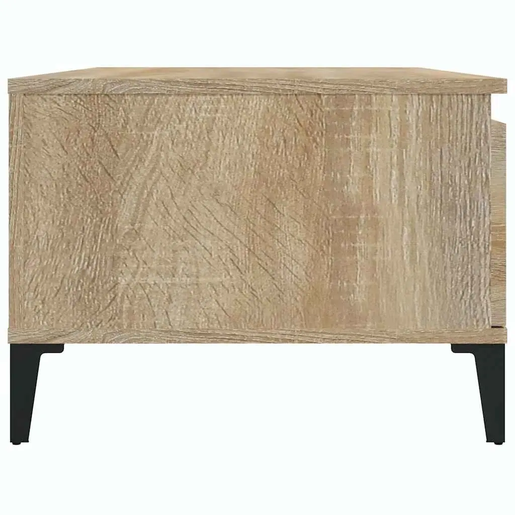 Coffee Table Engineered Wood Brown with Storage Drawer and Open Compartment