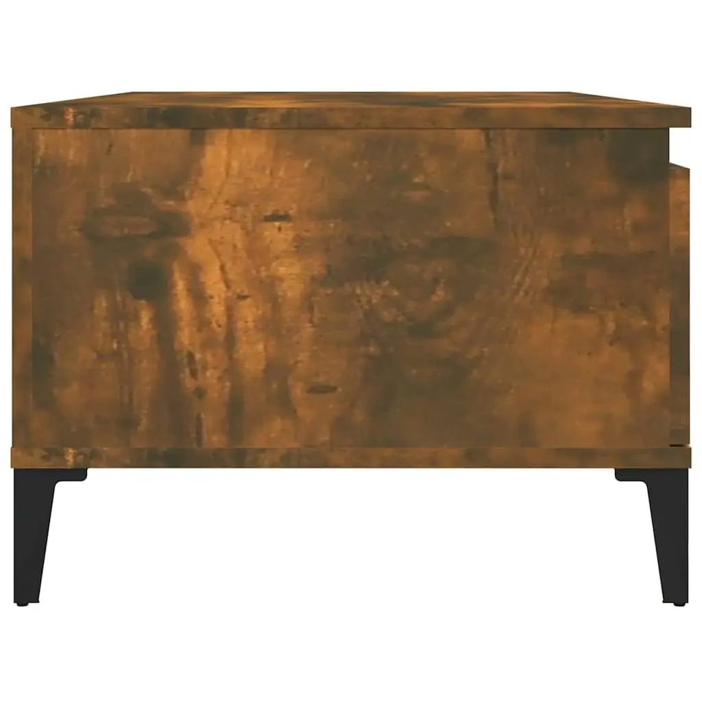 Coffee Table Engineered Wood Brown 90 x 50 x 36.5 cm with Storage Drawer Open Compartment