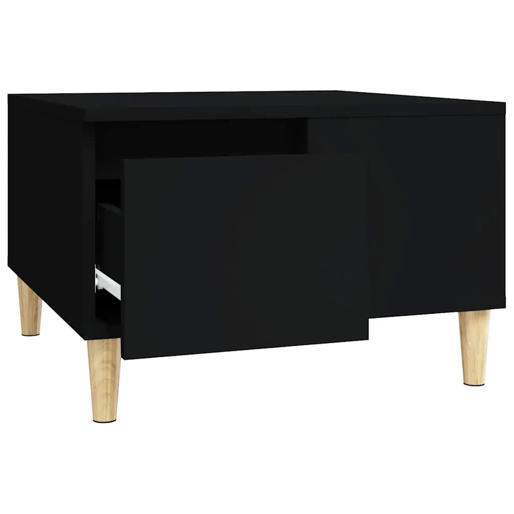 Black Coffee Table with Drawer Storage