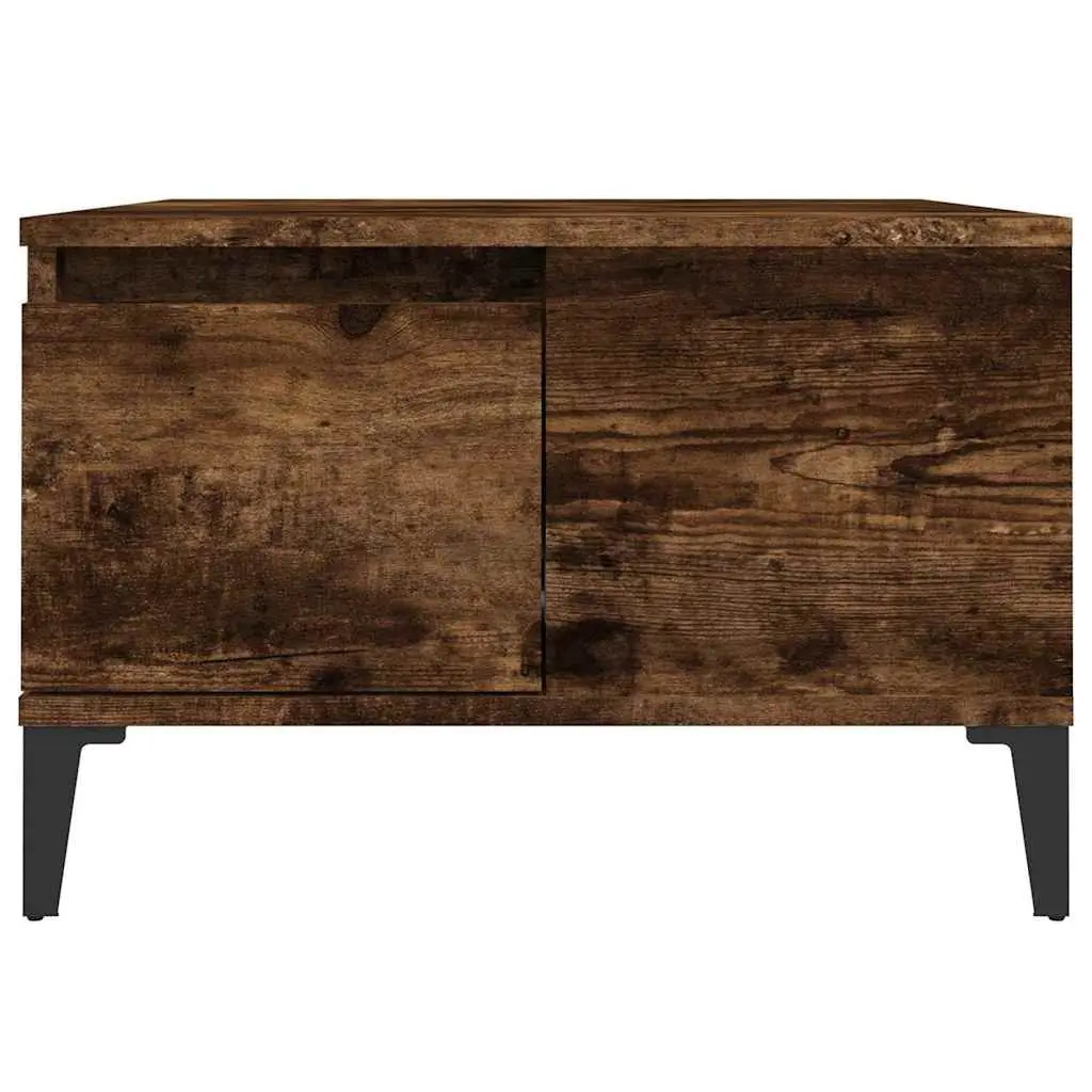 Coffee Table Engineered Wood Brown with Storage Drawer Open Compartment