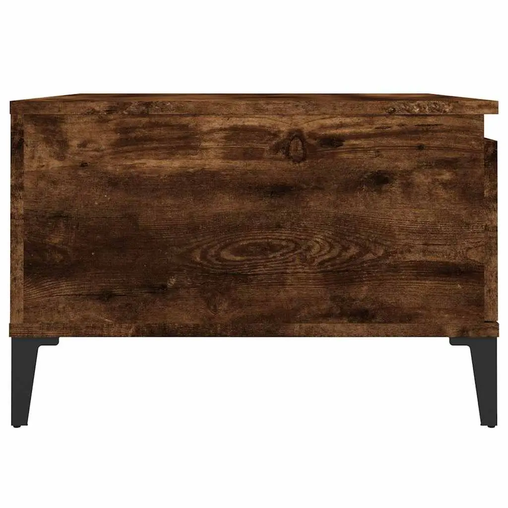 Coffee Table Engineered Wood Brown with Storage Drawer Open Compartment