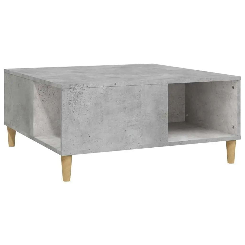 Grey Coffee Table with Storage 80x80x36.5 cm