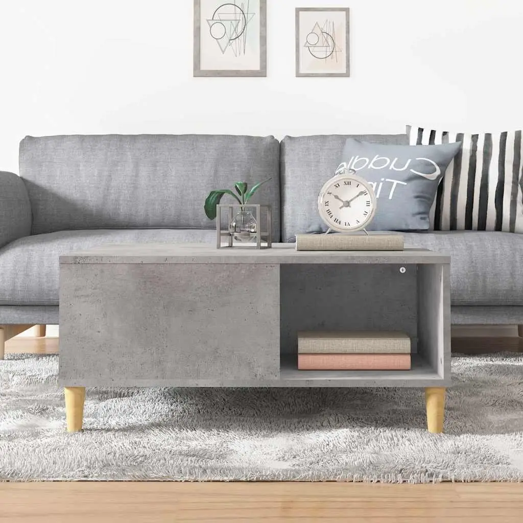Grey Coffee Table with Storage 80x80x36.5 cm