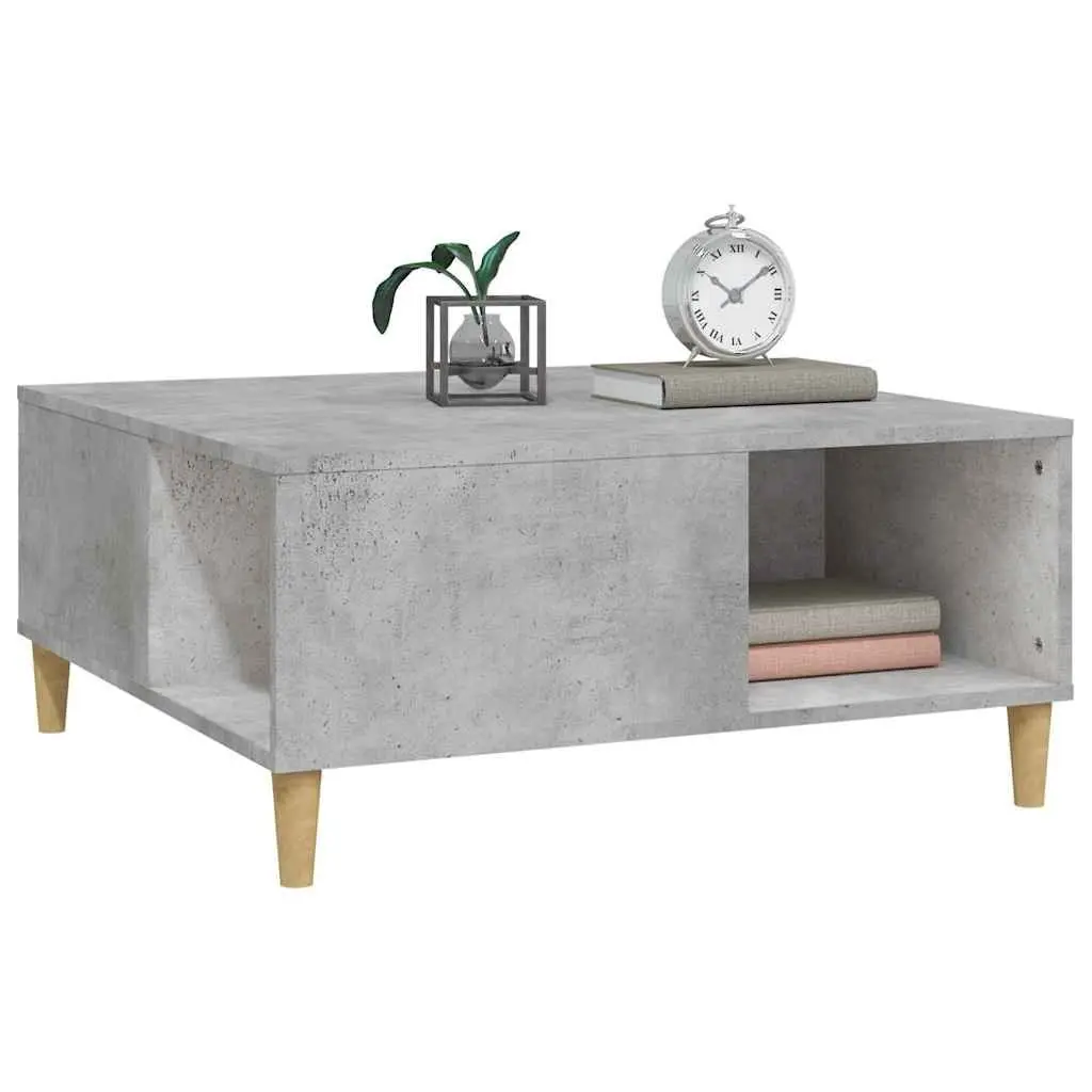 Grey Coffee Table with Storage 80x80x36.5 cm