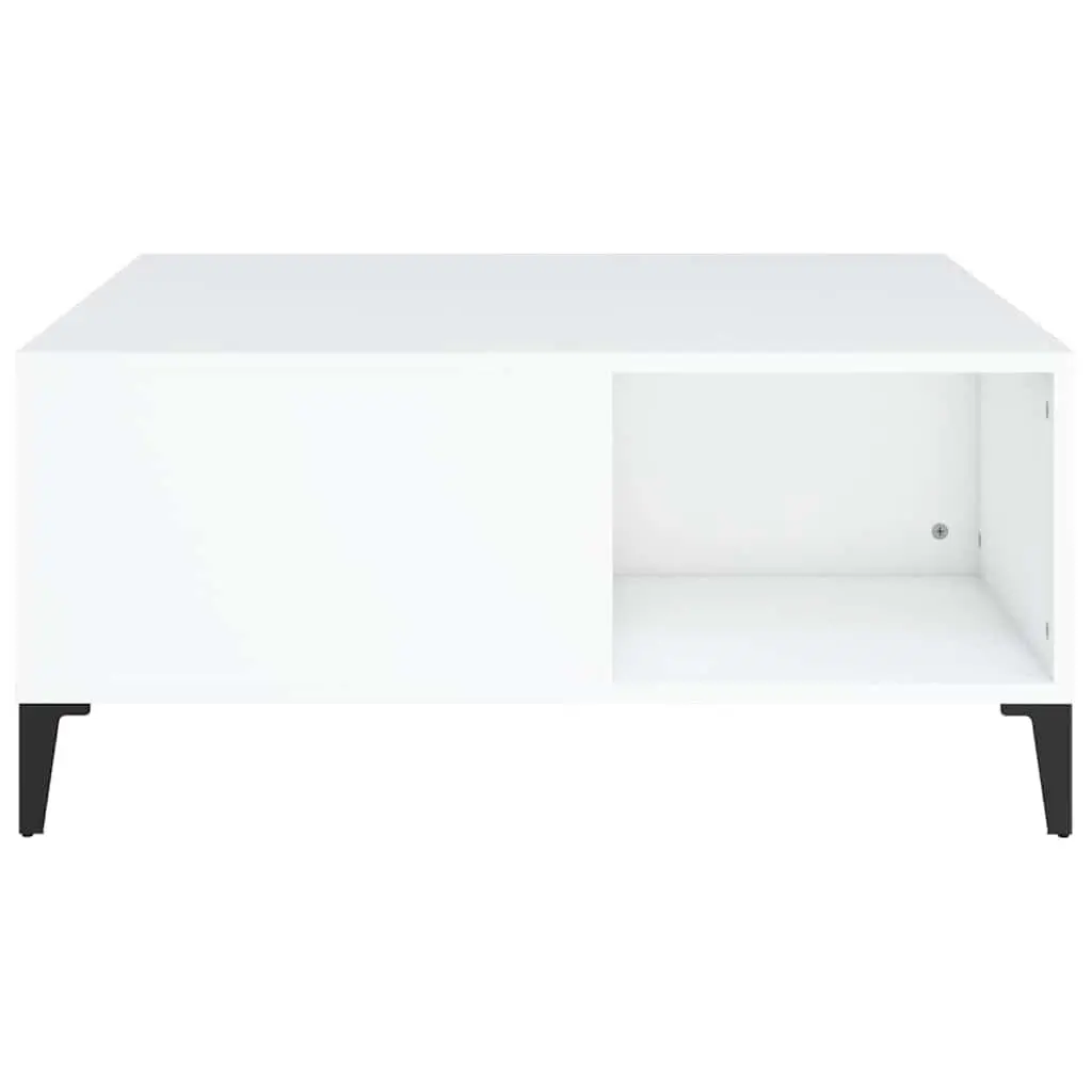 Coffee Table Engineered Wood 80cm White