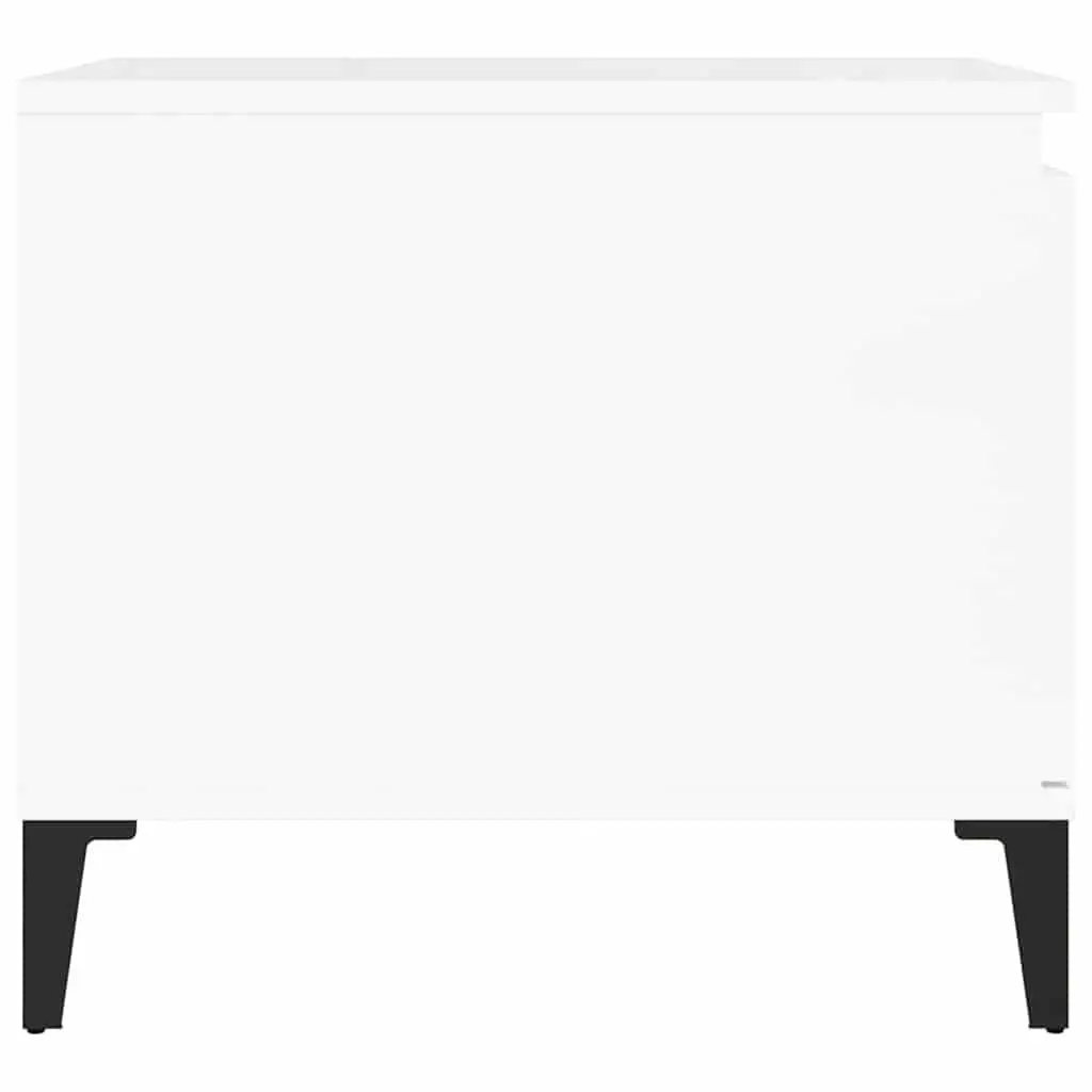 Coffee Table Engineered Wood High Gloss White 100 x 50 x 45 cm