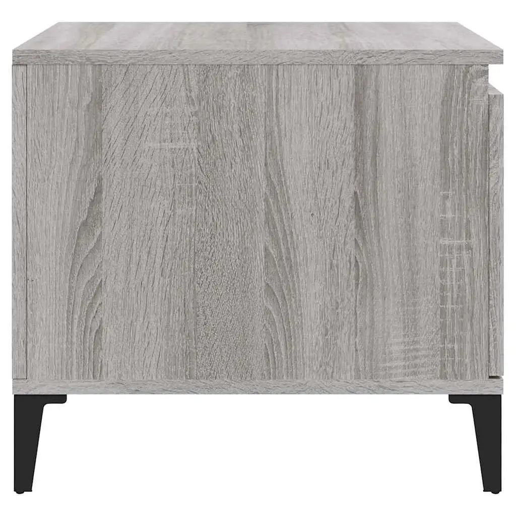 Coffee Table Engineered Wood 100cm Grey Sonoma with Storage Compartment Shelf and Door
