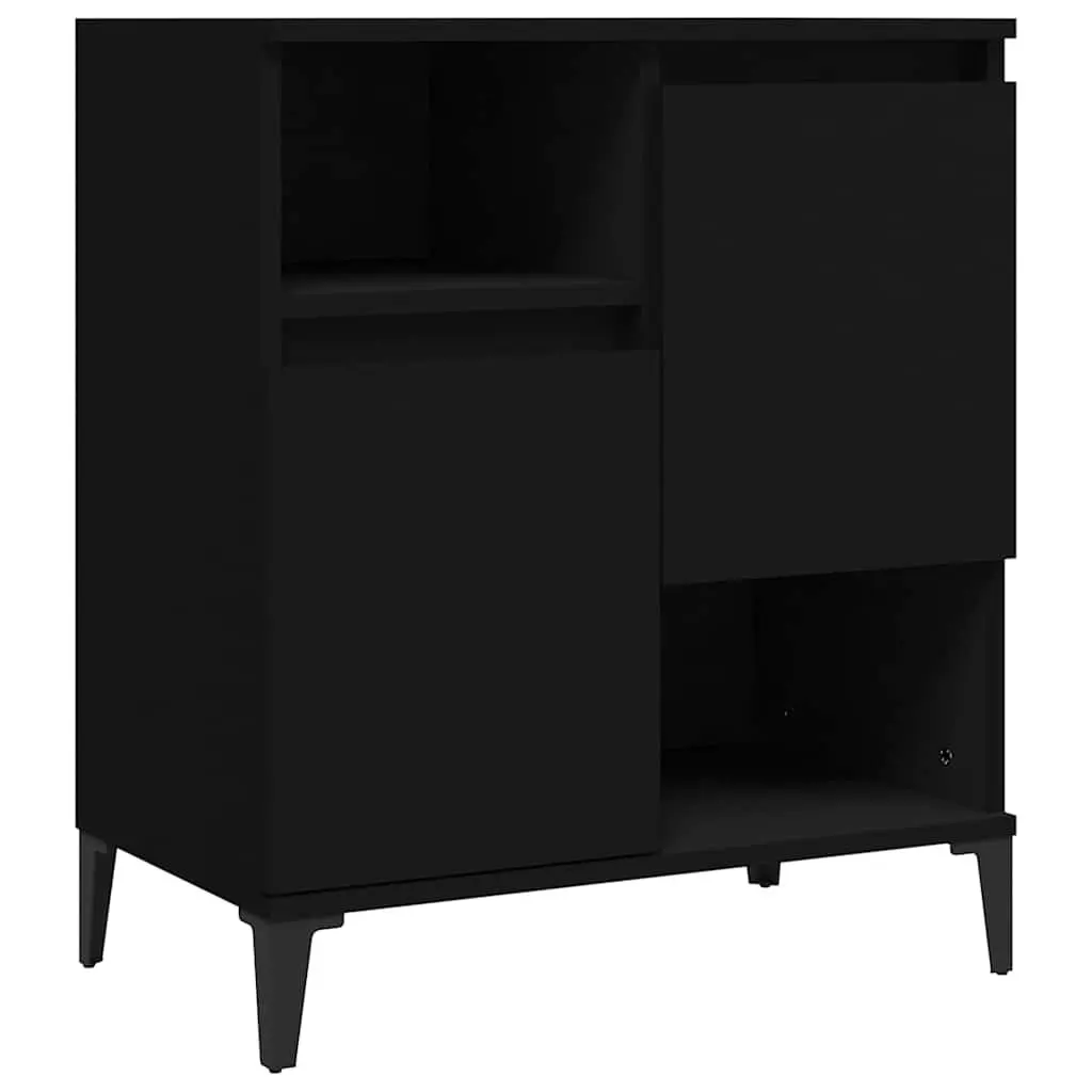 Sideboard Black 60x35x70 cm Storage Cabinet Engineered Wood Buffet Furniture
