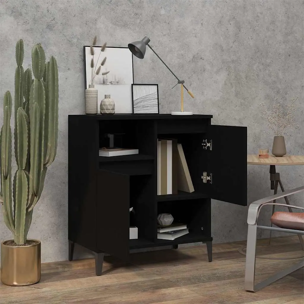 Sideboard Black 60x35x70 cm Storage Cabinet Engineered Wood Buffet Furniture