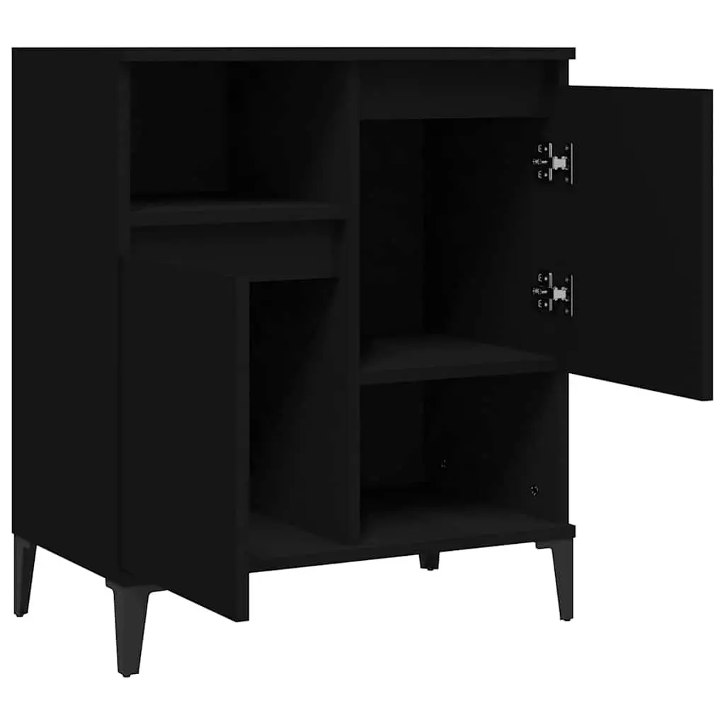 Sideboard Black 60x35x70 cm Storage Cabinet Engineered Wood Buffet Furniture