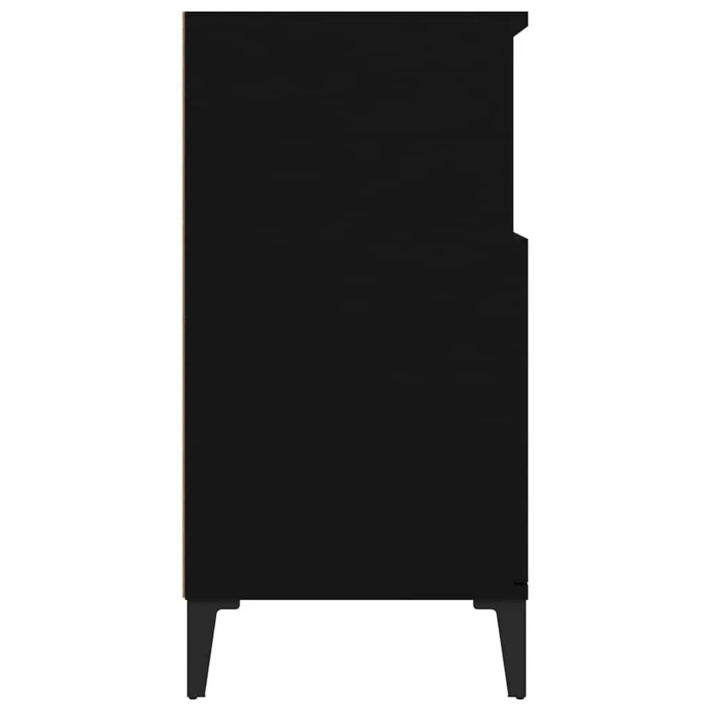 Sideboard Black 60x35x70 cm Storage Cabinet Engineered Wood Buffet Furniture