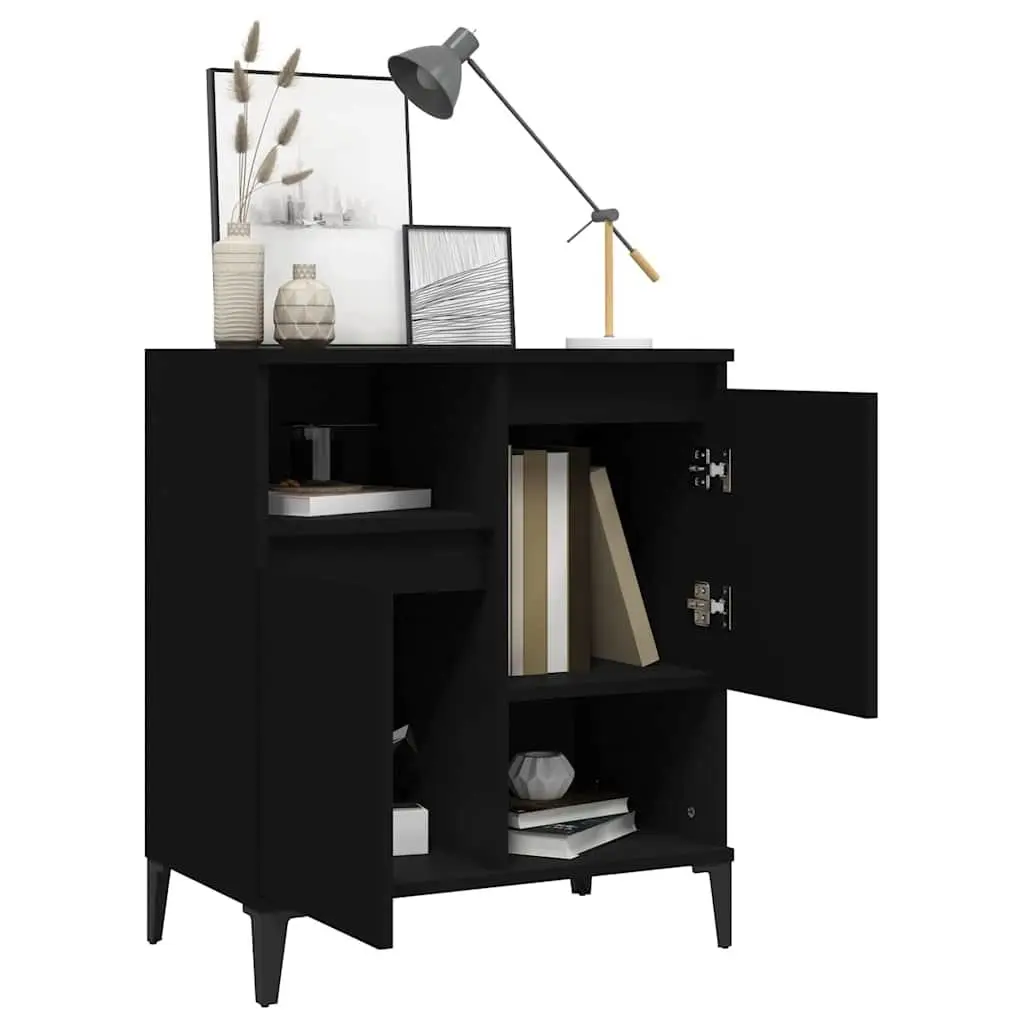 Sideboard Black 60x35x70 cm Storage Cabinet Engineered Wood Buffet Furniture