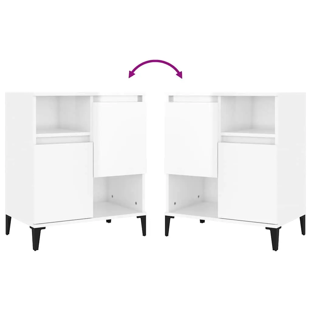 White Storage Cabinet with 4 Compartments