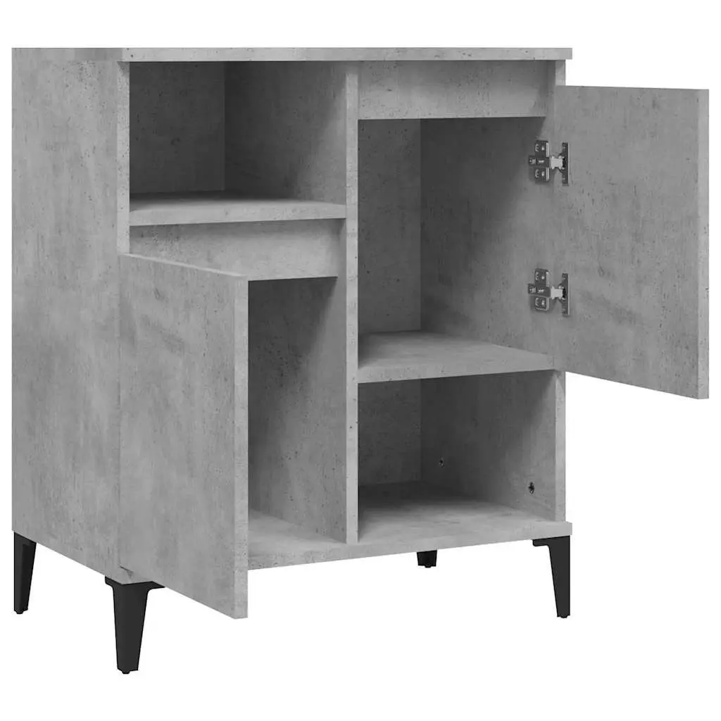 Sideboard Storage Cabinet Grey 60x35x70 cm Engineered Wood Buffet Cupboard