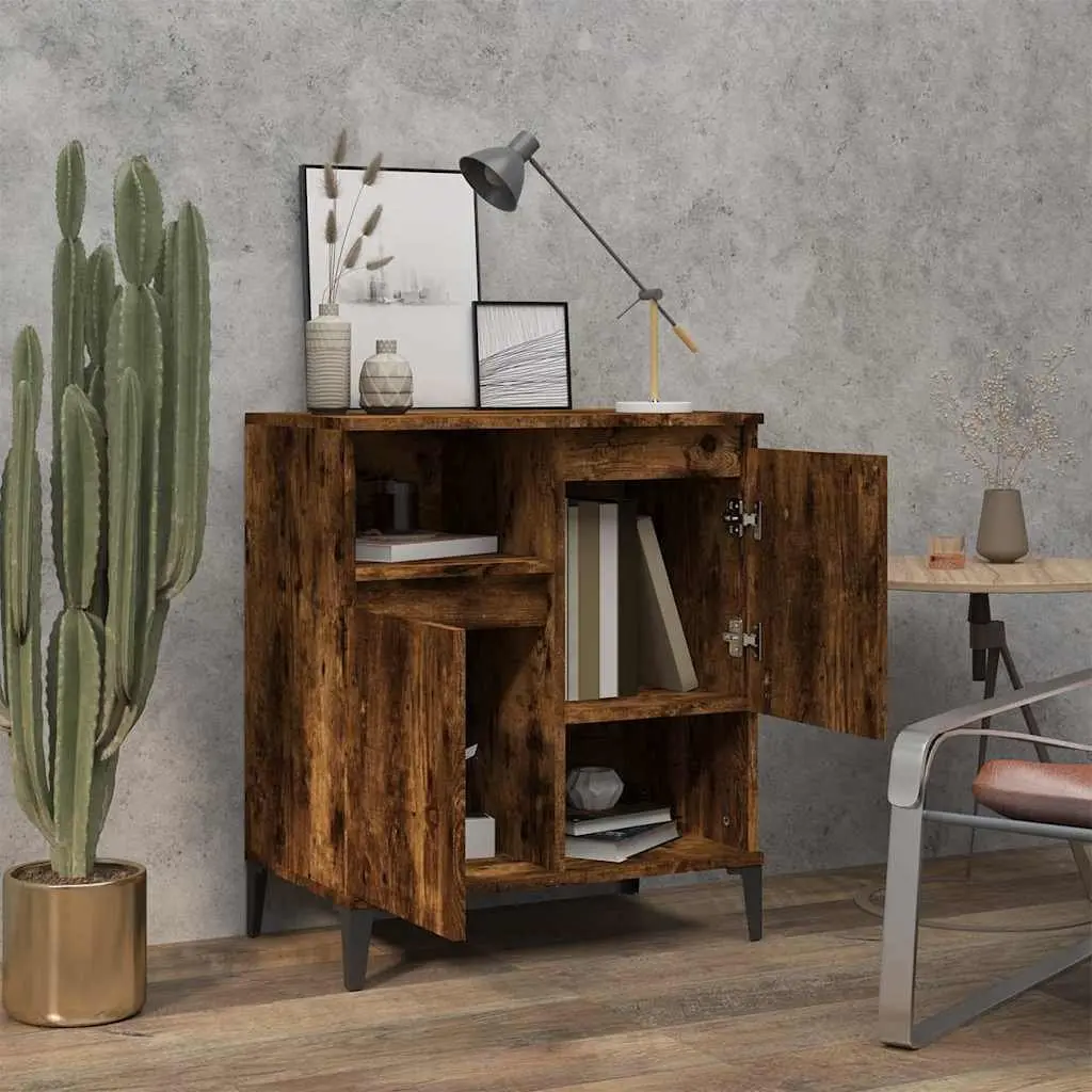 Sideboard Storage Cabinet Brown Engineered Wood 60x35x70cm Buffet Cupboard