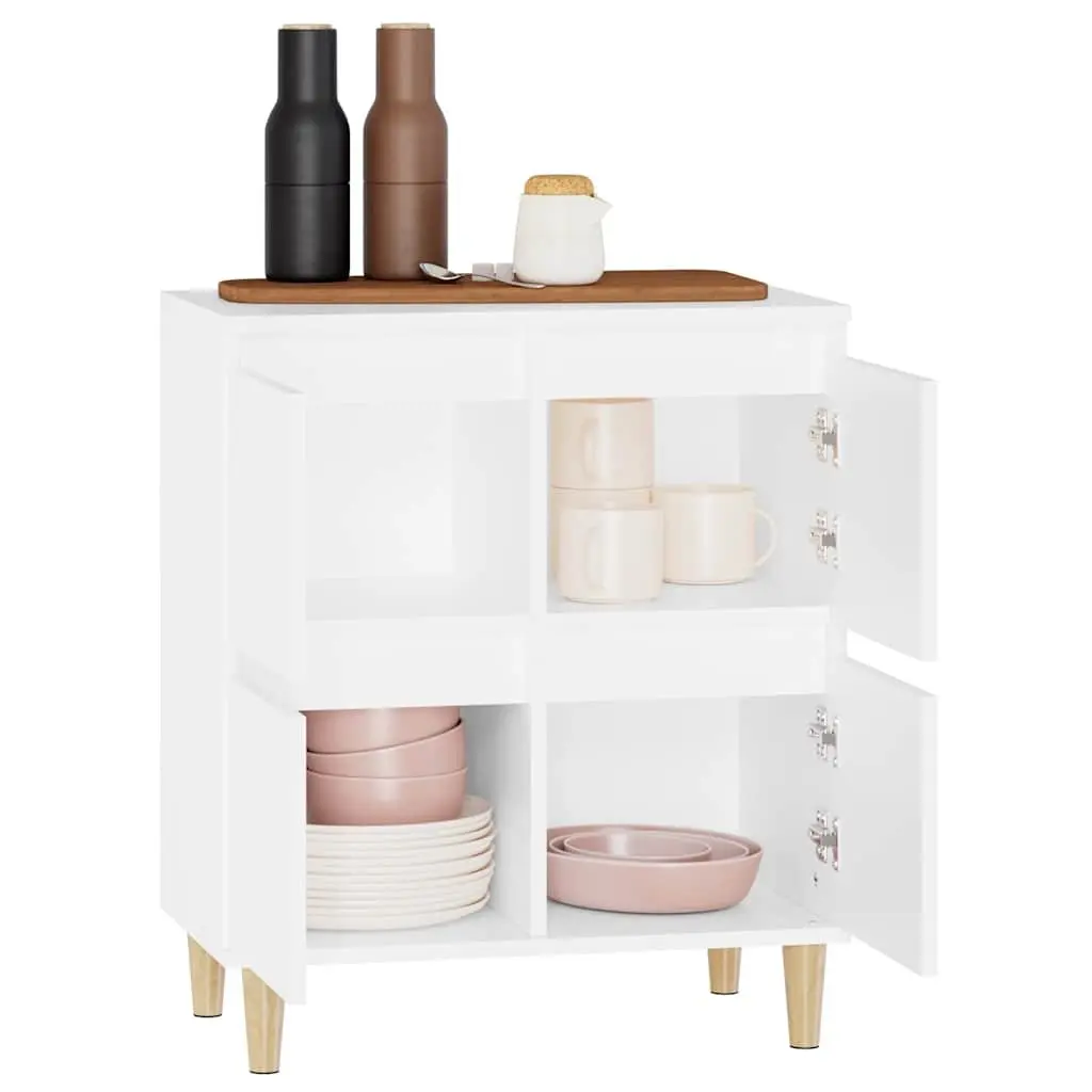 Sideboard White 60x35x70 cm Storage Cabinet Engineered Wood Buffet Furniture