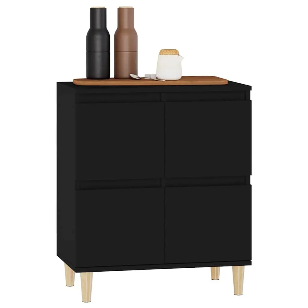 Sideboard Black 60x35x70 cm Storage Cabinet Engineered Wood Buffet Furniture