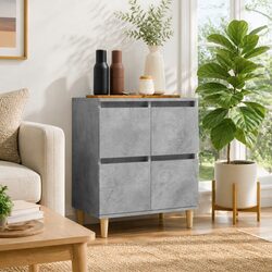 Functional Grey Sideboard for Everyday Use 60x35x70cm