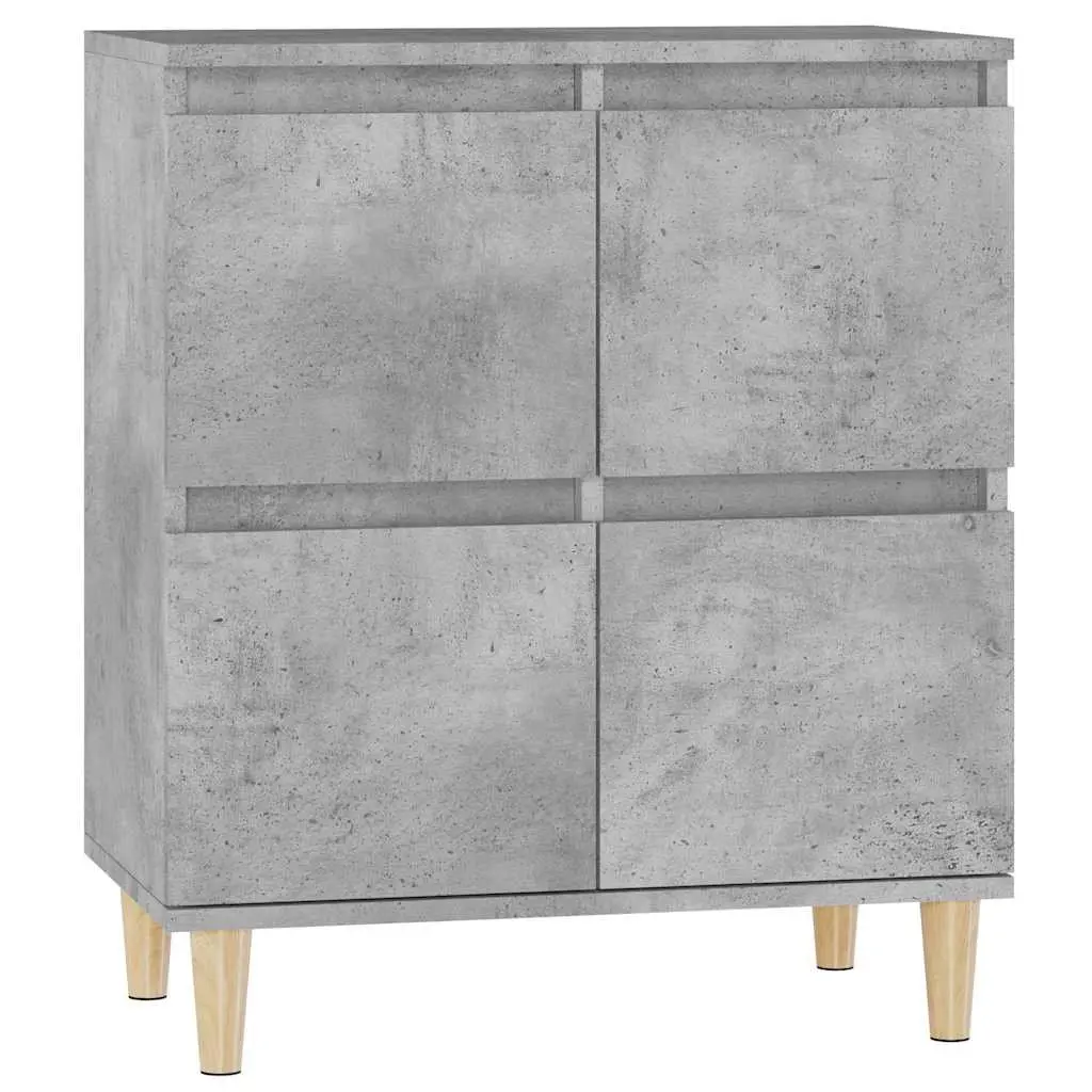 Sideboard Grey Storage Cabinet Engineered Wood Furniture Buffet 60x35x70cm