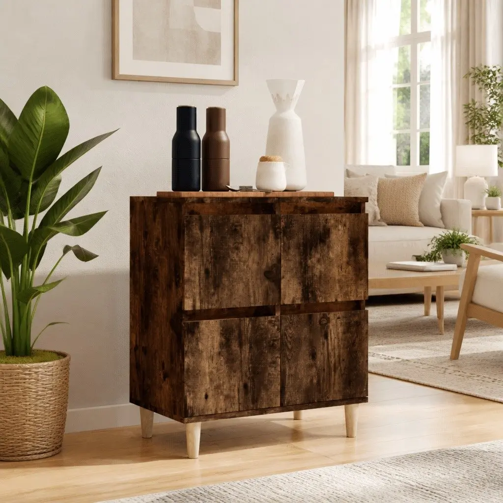 Sideboard Brown Engineered Wood Storage Cabinet 60x35x70 cm Buffet Display