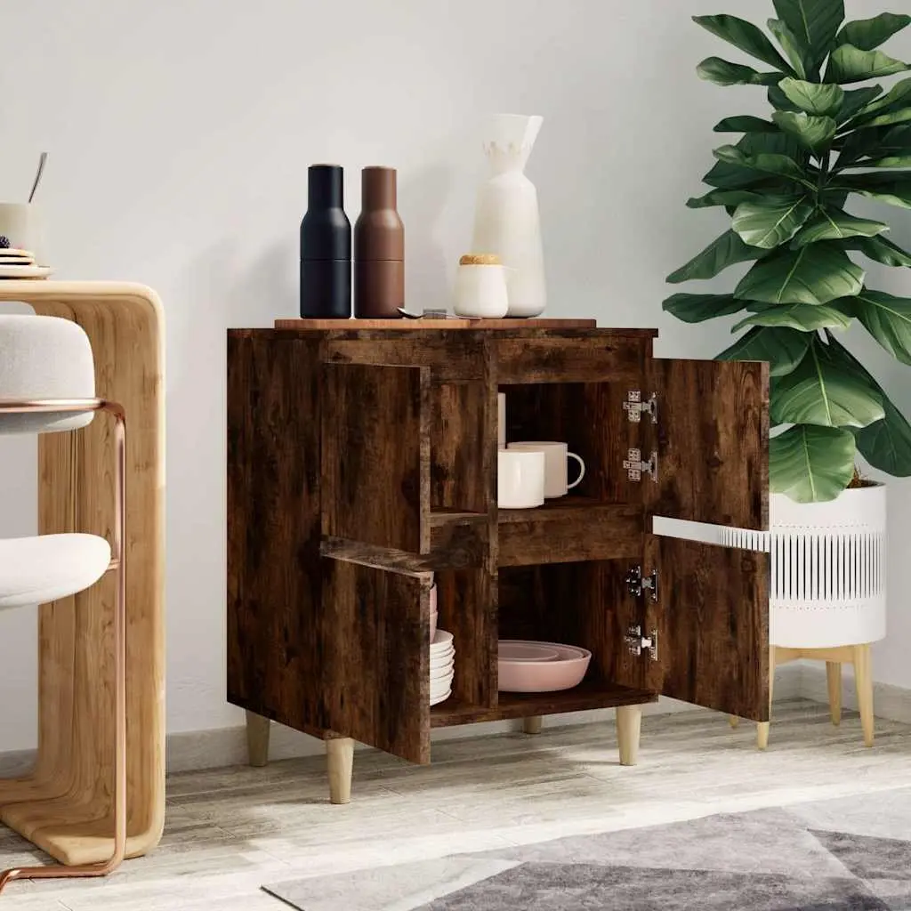Sideboard Brown Engineered Wood Storage Cabinet 60x35x70 cm Buffet Display