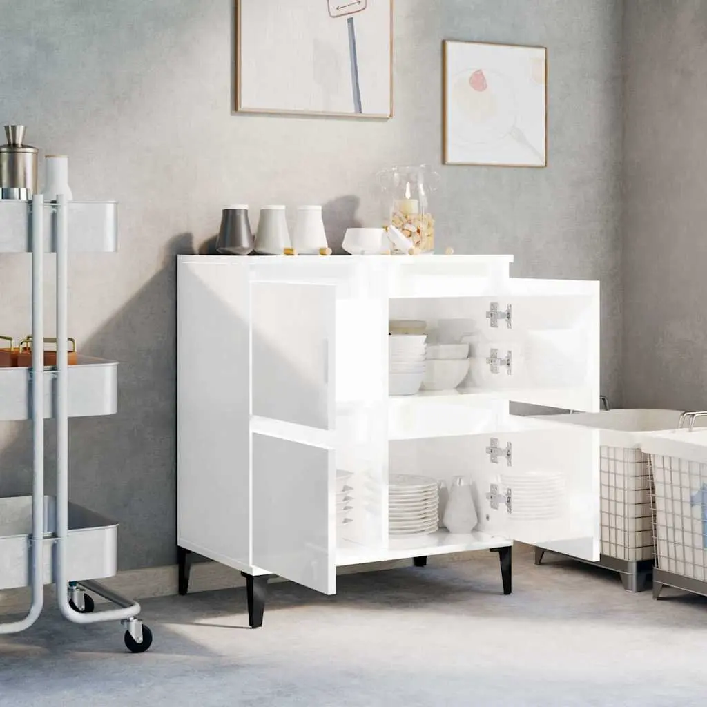 White High Gloss Sideboard for Home Use