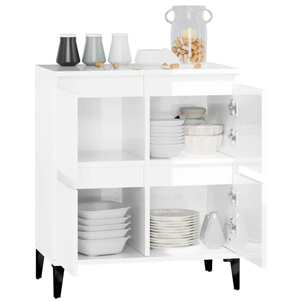 White High Gloss Sideboard for Home Use