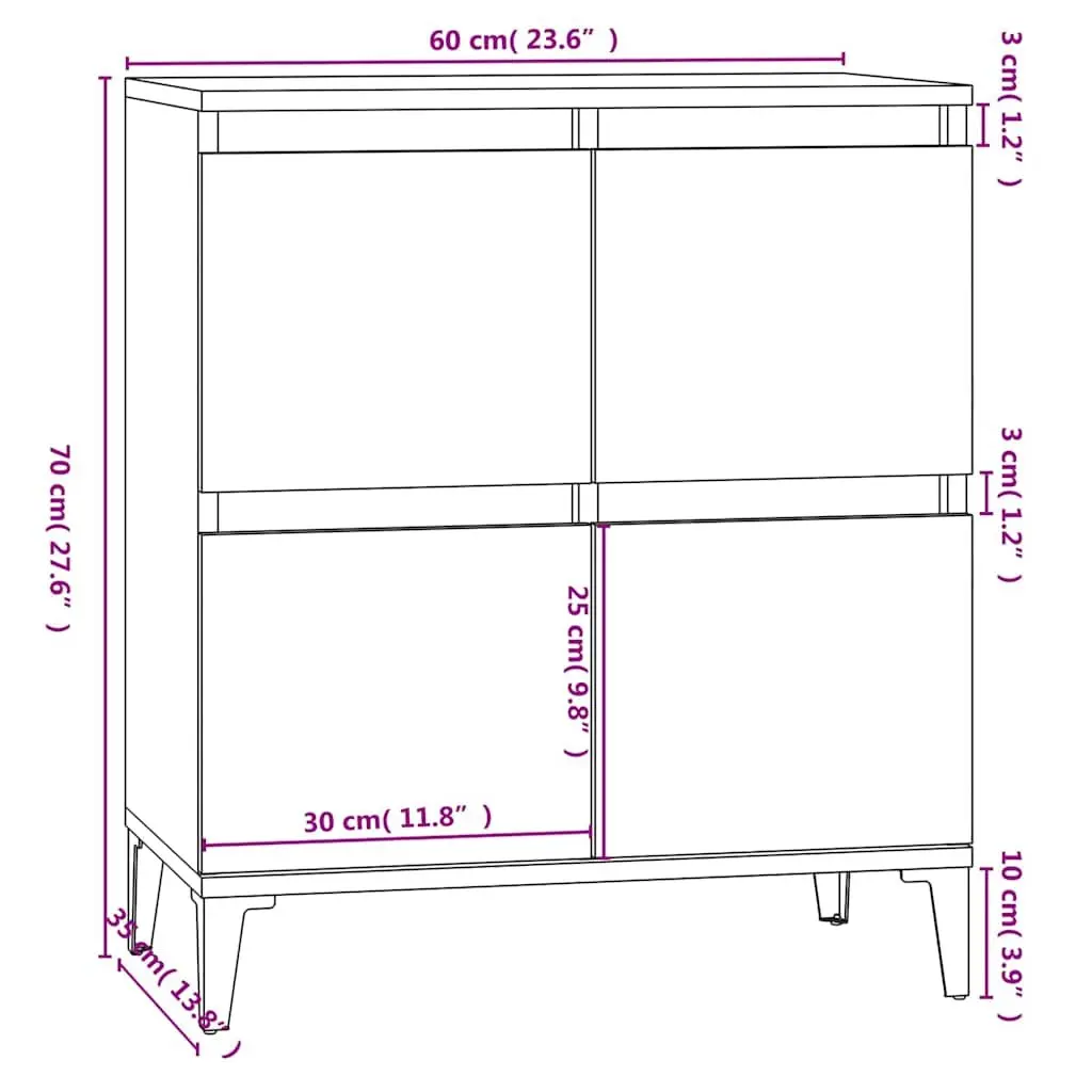 White High Gloss Sideboard for Home Use
