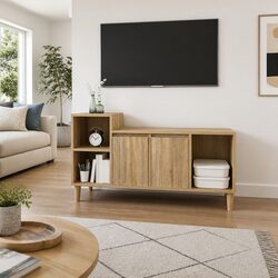 Practical Brown TV Cabinet for Everyday Use 100cm