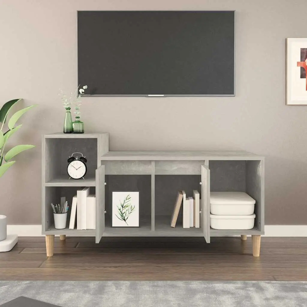Grey TV Cabinet for Organized Entertainment Spaces