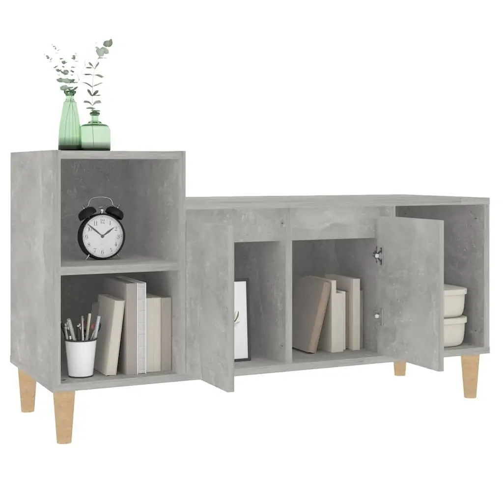Grey TV Cabinet for Organized Entertainment Spaces