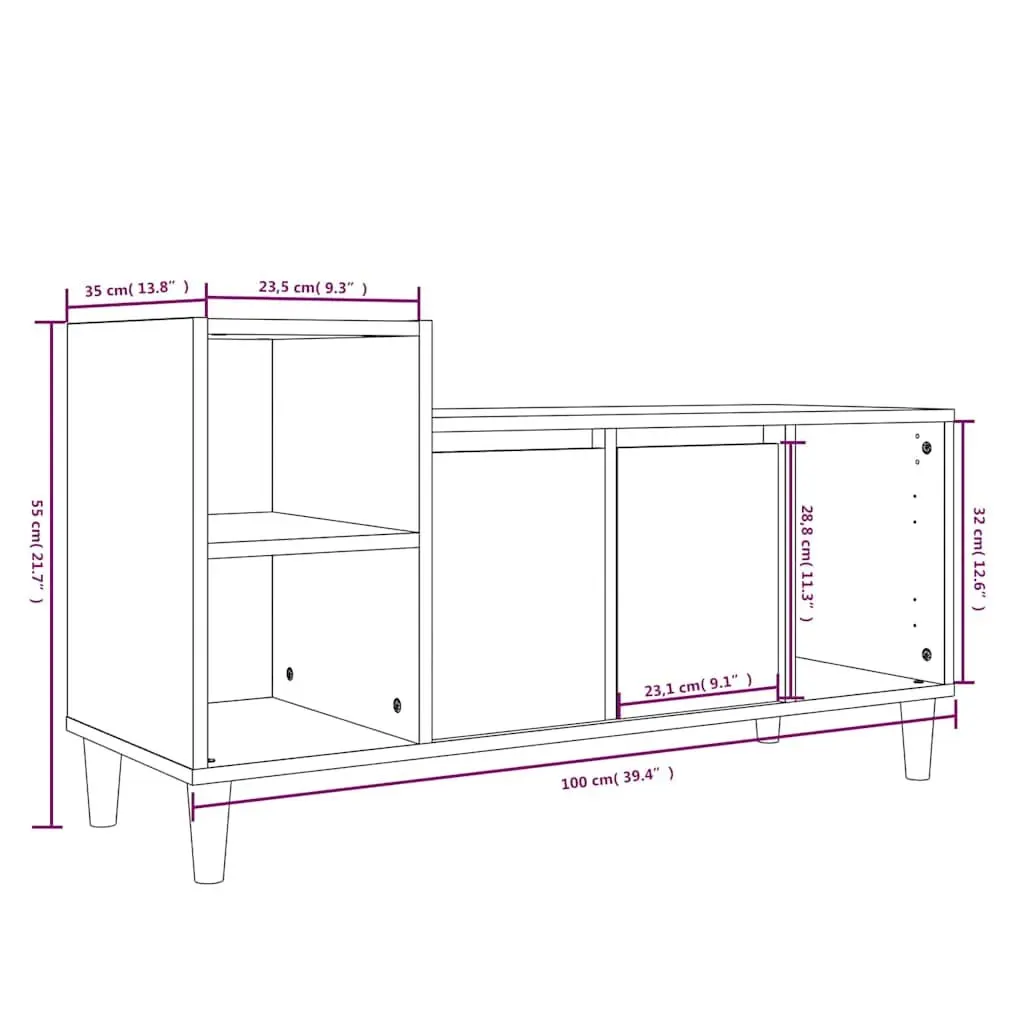 Grey TV Cabinet for Organized Entertainment Spaces
