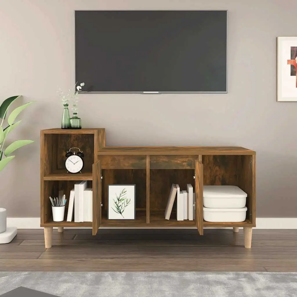 TV Cabinet Engineered Wood 100x35x55cm Smoked Oak