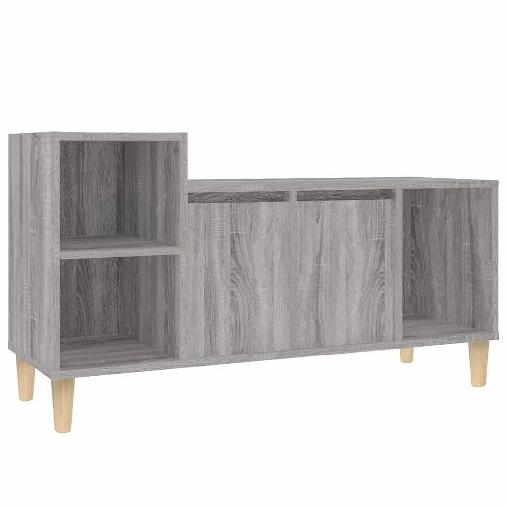TV Cabinet Grey Sonoma Grey 100x35x55 cm Media Unit Storage with Doors