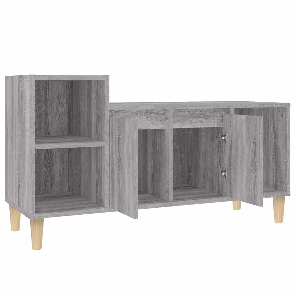 TV Cabinet Grey Sonoma Grey 100x35x55 cm Media Unit Storage with Doors