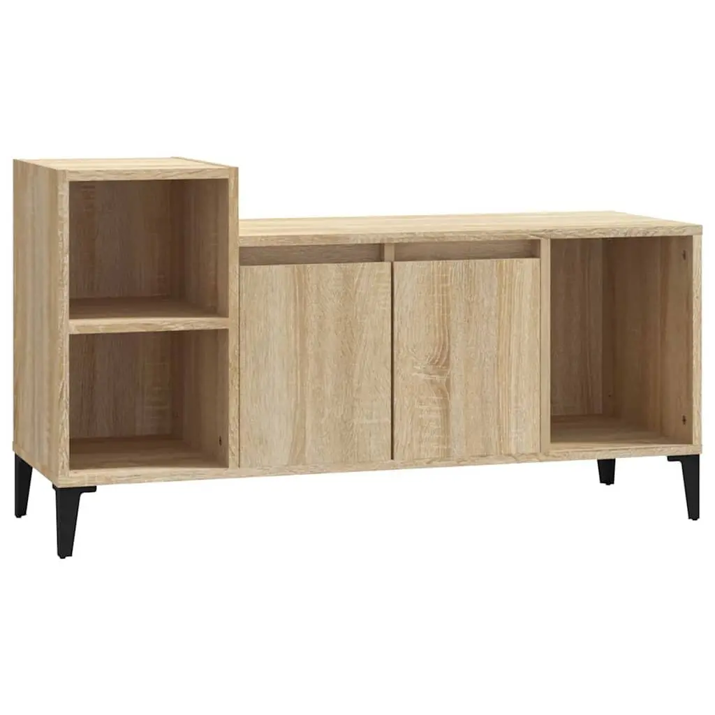 TV Cabinet Engineered Wood Media Storage Unit 100x35x55cm Brown