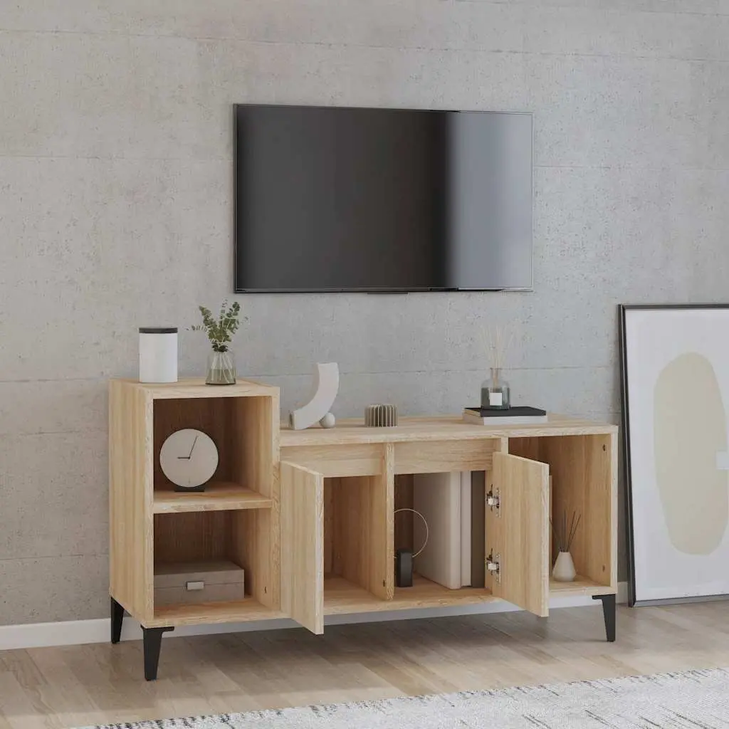 TV Cabinet Engineered Wood Media Storage Unit 100x35x55cm Brown