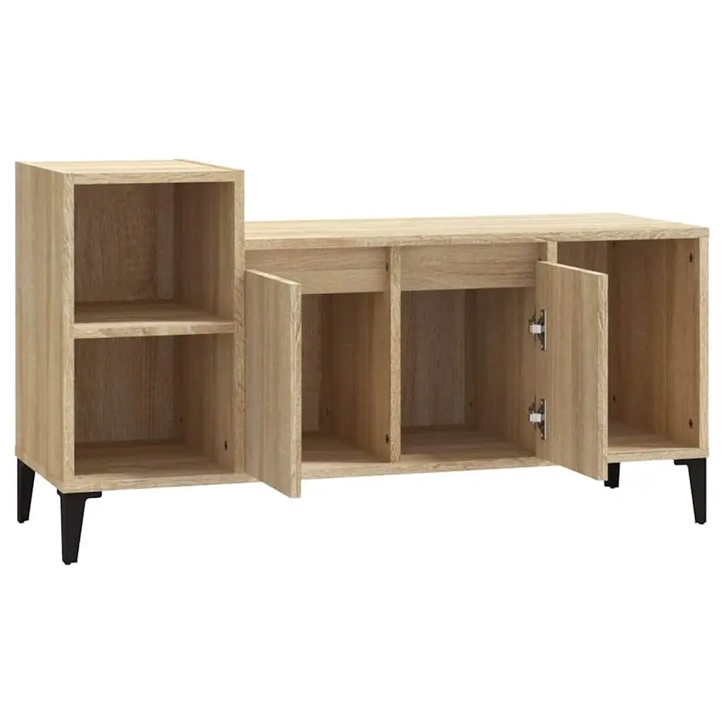 TV Cabinet Engineered Wood Media Storage Unit 100x35x55cm Brown
