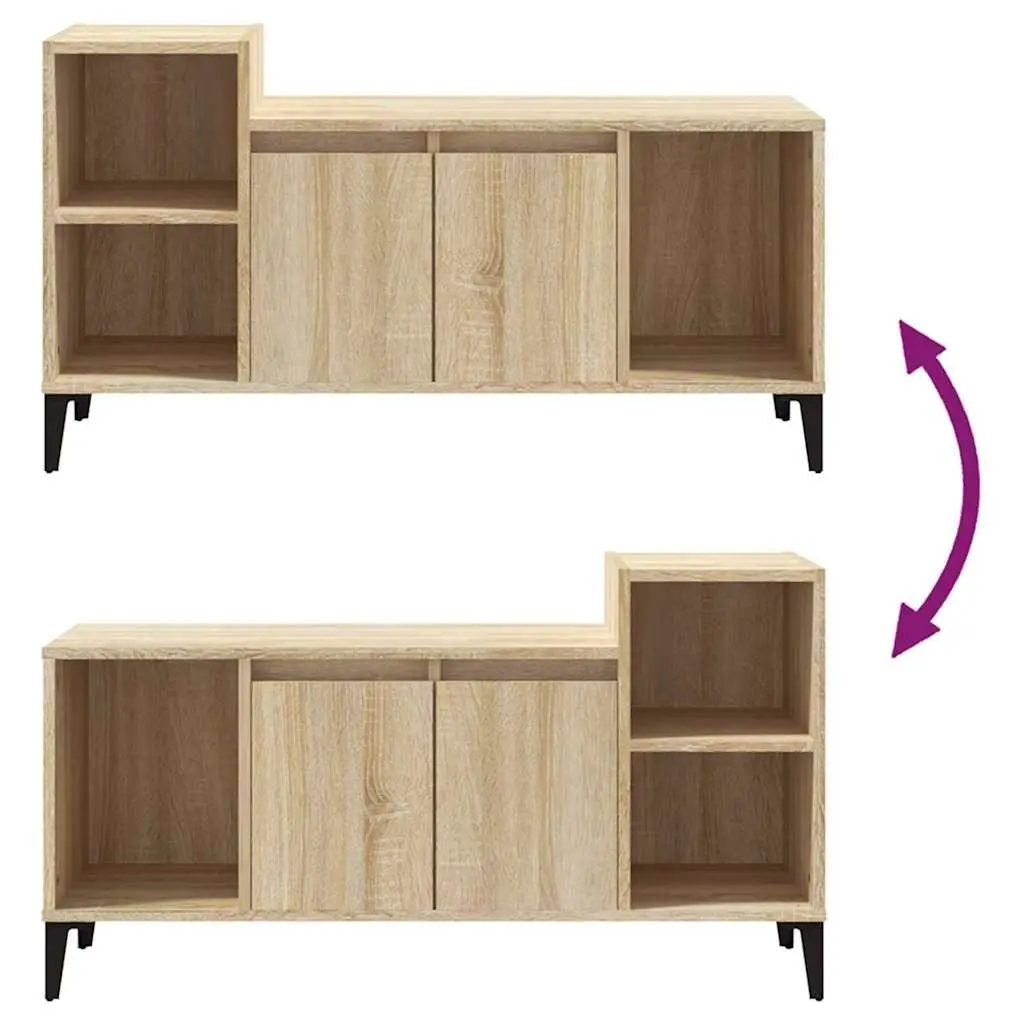 TV Cabinet Engineered Wood Media Storage Unit 100x35x55cm Brown