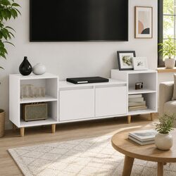 Functional High Gloss White TV Cabinet for Your Home
